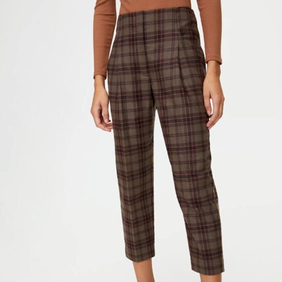 WILFRED Arizia Chambéry Check Pant Trousers Plaid Wool/Cashmere Blend Wome - Picture 1 of 14